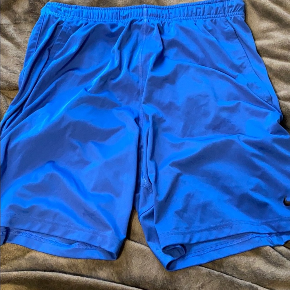 Blue nike shorts